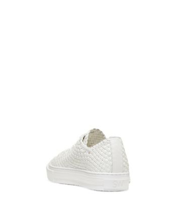Stuart Weitzman,ESPADRILLE BASSE WOVA,Sneaker,Cuir tissé,Crème