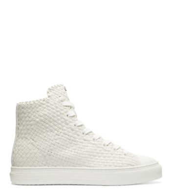 Stuart Weitzman,Espadrille Haute Wova,Sneaker,Cuir tissé,Crème
