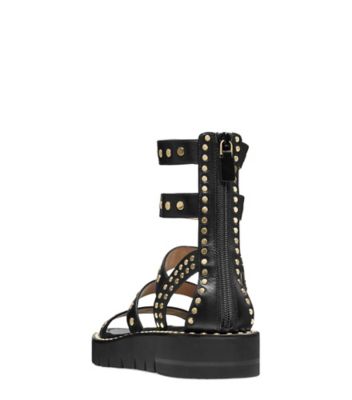 Stuart Weitzman,SANDALE GALA LIFT AVEC CLOUS,Sandal,Cuir,Noir,Back View