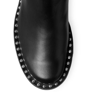 Stuart Weitzman,BOTTE 5050 LIFT À CLOUS,Boot,Cuir,Noir