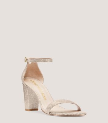 Stuart Weitzman,Nearlynude,Sandal,Nouveau noir,Rose poudre laiteux,Side View