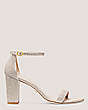 Stuart Weitzman,Nearlynude,Sandal,Nouveau noir,Rose poudre laiteux,Front View