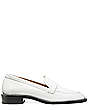 Stuart Weitzman,Palmer Sleek Loafer,Loafer,Croc embossed leather,White,Front View