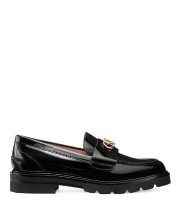 Stuart Weitzman,Yorke,Loafer,Cuir verni,Noir,Front View