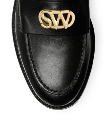 Stuart Weitzman,Yorke,Loafer,Patent leather,Black,top down View