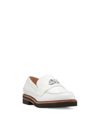 Stuart Weitzman,Yorke,Loafer,Cuir verni,Blanc
