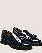 Stuart Weitzman,Adrina Loafer,Loafer,Patent leather,Navy Blue,Angle View