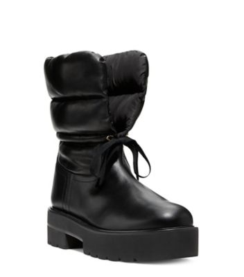 Stuart Weitzman,Bottine Tyler Ultralift,Bootie,Cuir hydrofuge,Noir,Side View