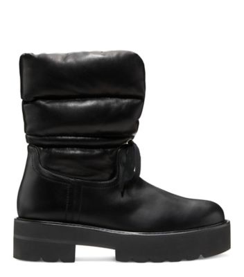 Stuart Weitzman,Bottine Tyler Ultralift,Bootie,Cuir hydrofuge,Noir,Front View