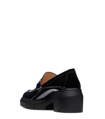 ローファー・オックスフォード Stuart Weitzman SS25 BROOKS LOAFER (SK698LAR BLK) STUART WEITZMAN Brooks collapsible-heel leather loafers
