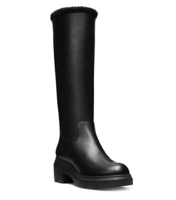 Knee high leather boots no outlet heel