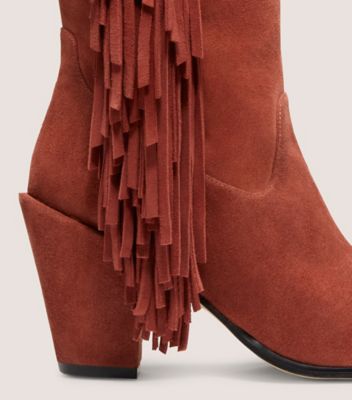 Frontwalk Ladies Fringe Boot Pointed Toe Bootie Tassel Cowboy