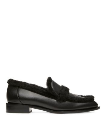 Stuart weitzman shearling loafers on sale