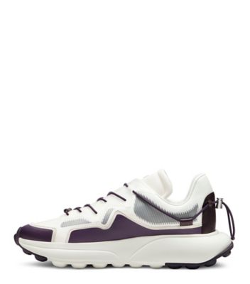 Stuart Weitzman,ESPADRILLE SW 1,Sneaker,Tricot et suède,Crème et pourpre aubergine
