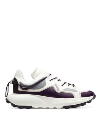Stuart Weitzman,ESPADRILLE SW 1,Sneaker,Tricot et suède,Crème et pourpre aubergine