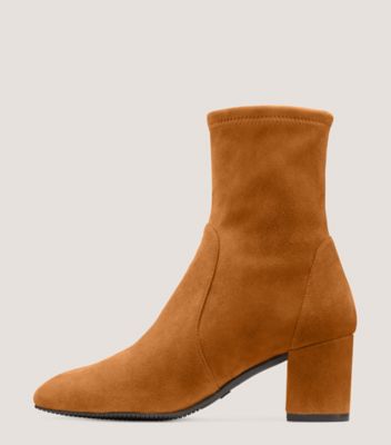 Stuart Weitzman,YULIANA 60,Rubber,Bootie,Traction,Sock,Day Party,Brown