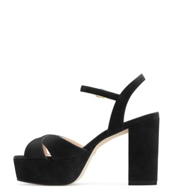 Stuart Weitzman,Ivona,Sandal,Suede,Black