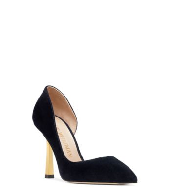 ANNY X HEEL 100 PUMP, Black & Gold, Product