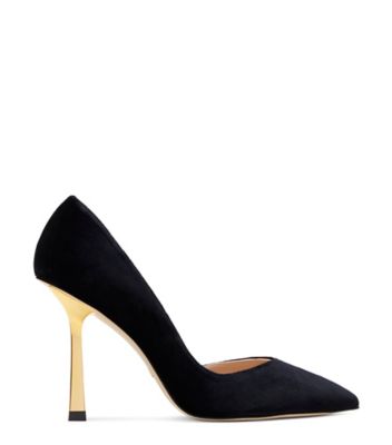 ANNY X HEEL 100 PUMP, Black & Gold, Product