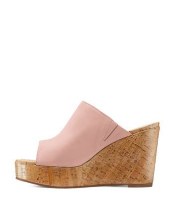 Stuart Weitzman,MARGARITE,Slide,Suède et liège,Rose blush poudre