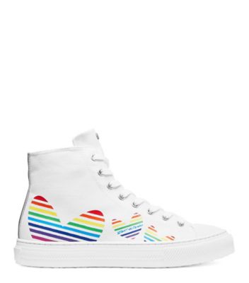 Stuart Weitzman,ESPADRILLE OLLIE BOOTIE HEART,Sneaker,Sergé de toile,Crème