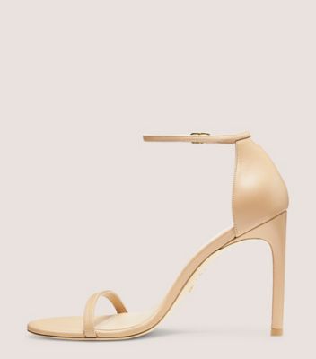 Stuart Weitzman,NUDISTSONG STRAP SANDAL,Leather,Sandals,Traction,Cocktail,Beige