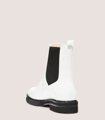 Stuart Weitzman,DYLAN CHELSEA BOOTIE,Leather,Chelsea Boots,Pull Tab,Elastic Gore,Casual,,Back View