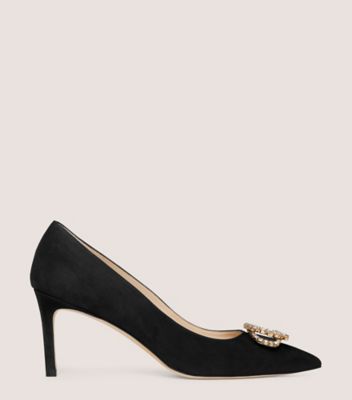 Stuart Weitzman,Pump,Suède,Noir,Front View