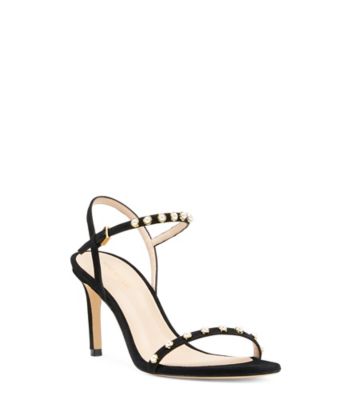 Stuart Weitzman,SANDALE DANCER À PERLES 80,Sandal,Suède,Noir