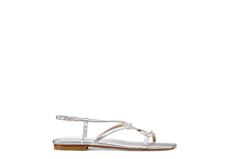 ASTRID FLAT SANDAL, Silver, Product