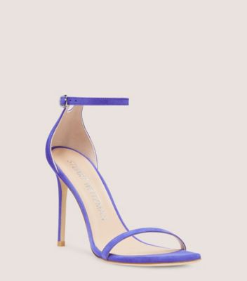 Stuart Weitzman,Sandale à sangle Nudistcurve 100,Sandal,Suède,Crépuscule