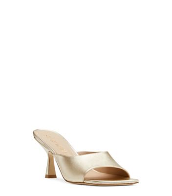 SANDALE CLAQUETTE TIA 75, Or platino, Product