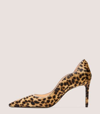 Stuart Weitzman,Stuart 85 Scallop Pump,Pump,Calf hair,Cheetah