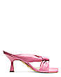 Stuart Weitzman,Playa 75 Knot Sandal,Slide,Lacquered Nappa Leather,India Pink,Front View