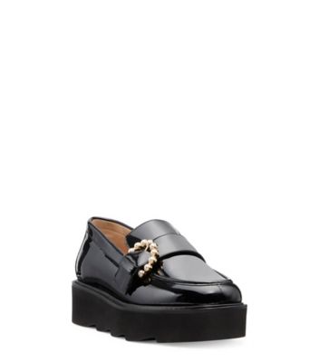 Stuart Weitzman,Piper Superlift Loafer,Loafer,Patent leather,Black,Side View