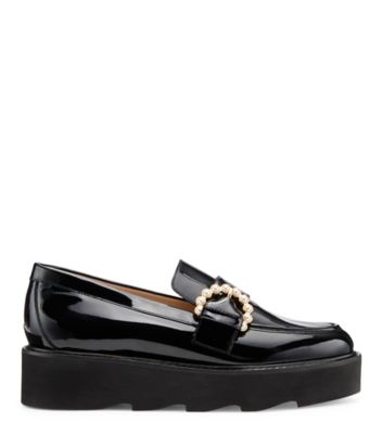 Stuart Weitzman,Piper Superlift Loafer,Loafer,Patent leather,Black,Front View