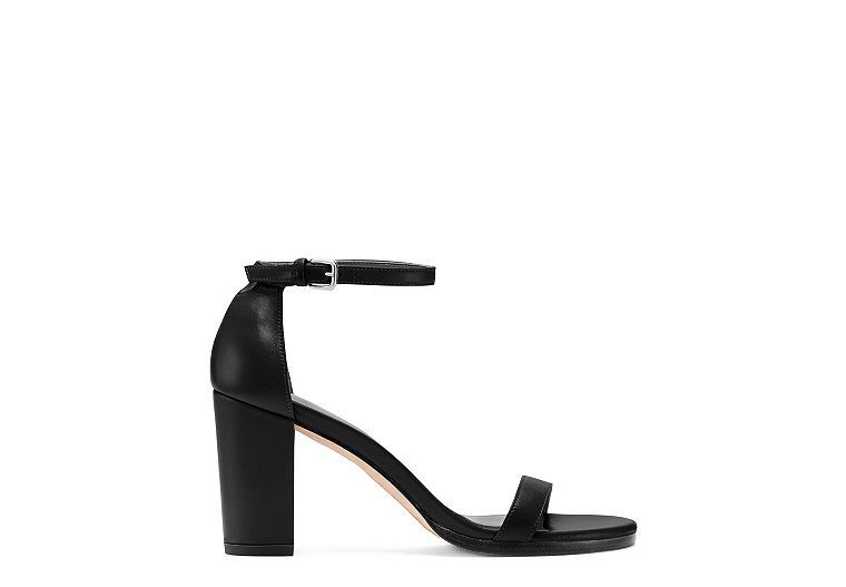 Stuart Weitzman,NEARLYNUDE,Sandal,Nappa leather,Black,Front View