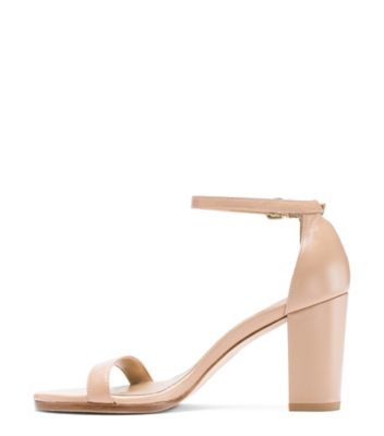 Stuart Weitzman,NEARLYNUDE,Sandal,Cuir nappa,Beige Bambina