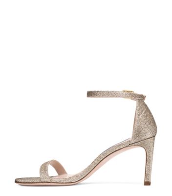 Stuart Weitzman,SANDALE À SANGLE NUNAKEDSTRAIGHT,Sandal,Noir,Dîner De Répétition,Cérémonie De Mariage,Invitée,Platine