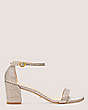 Stuart Weitzman,Simple Sandal,Sandal,New Noir,Poudre,Front View