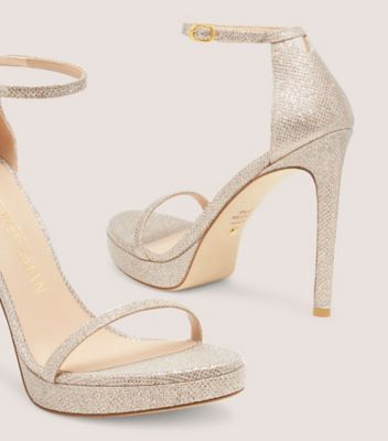 Stuart Weitzman,Nudist Disco,Sandal,New Noir,Poudre,Detailed View