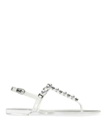 GOLDIE CRYSTAL JELLY SANDAL, Clear, Product