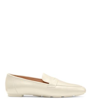 Stuart Weitzman,Jet Loafer,Loafer,Calf leather,Vanilla,Front View