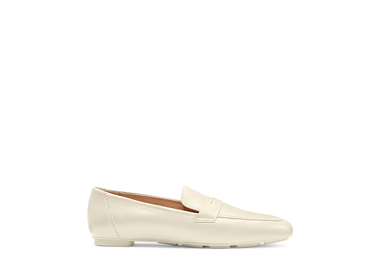 Stuart Weitzman,Jet Loafer,Loafer,Calf leather,Vanilla,Front View