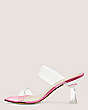 Stuart Weitzman,Kristal Clear,Sandal,PVC & lacquered nappa leather,Clear & India Pink