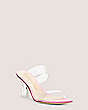 Stuart Weitzman,Kristal Clear,Sandal,PVC & lacquered nappa leather,Clear & India Pink,Side View
