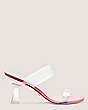 Stuart Weitzman,Kristal Clear,Sandal,PVC et cuir nappa verni,Transparent et rose indien,Front View