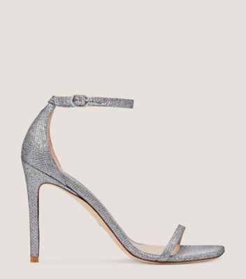 Stuart Weitzman,NUDISTCURVE 100 STRAP SANDAL,,Front View