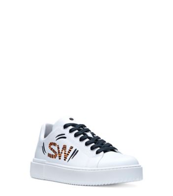 Stuart Weitzman,Espadrille Lunar Tiger,Sneaker,Cuir,Blanc multi