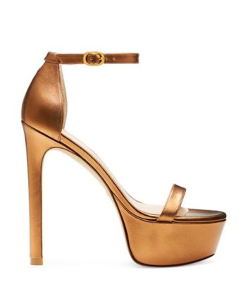 NUDIST HOLLYWOOD PLATFORM SANDAL, Brass, Product